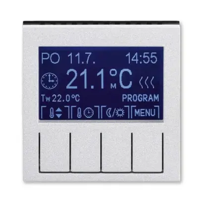 termostat univerzální programovatelný (ovládací jednotka); titanová/kouř. černá, design LEVIT M